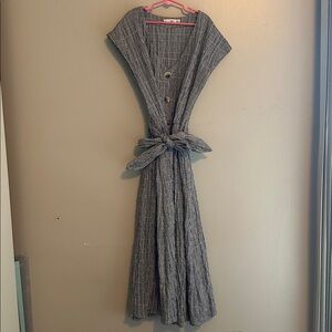 Elegant Gray Midi Dress